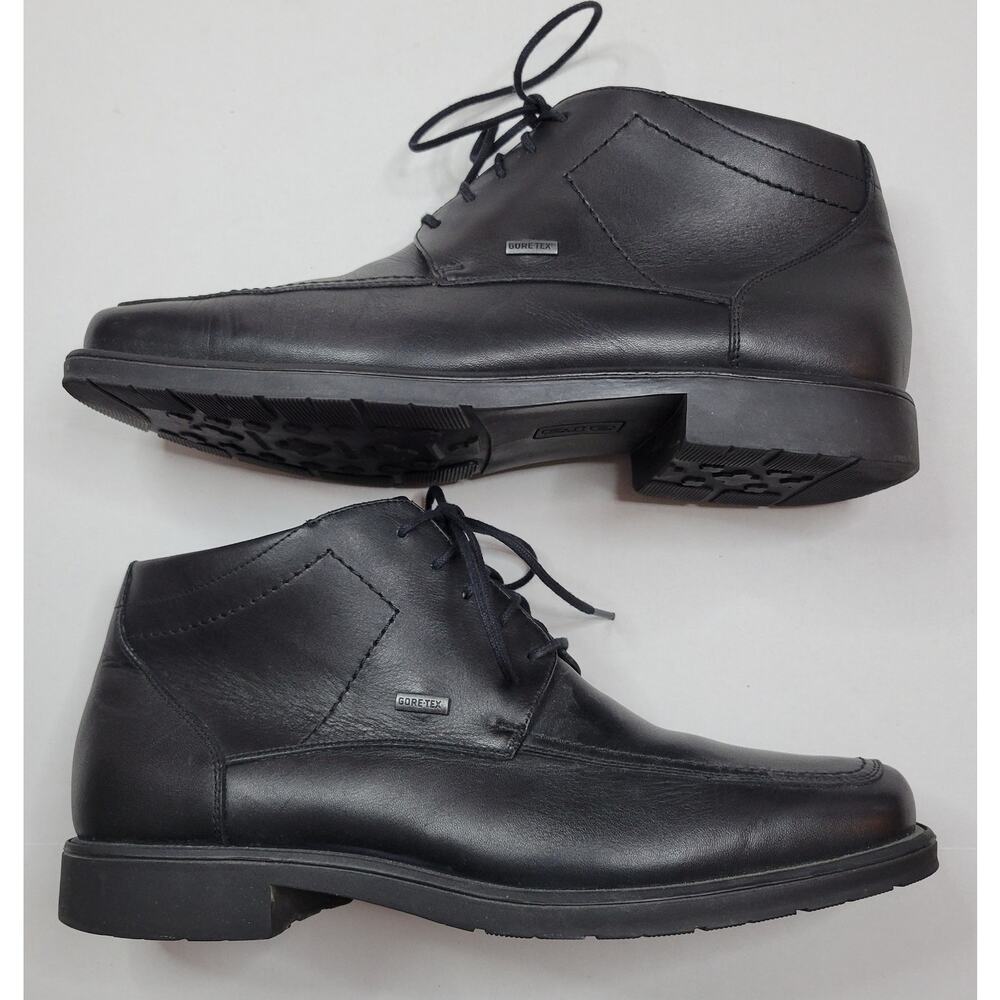 ARA Chukka Boots Black Leather Gore-Tex Square Toe Men's size 8 German 4752